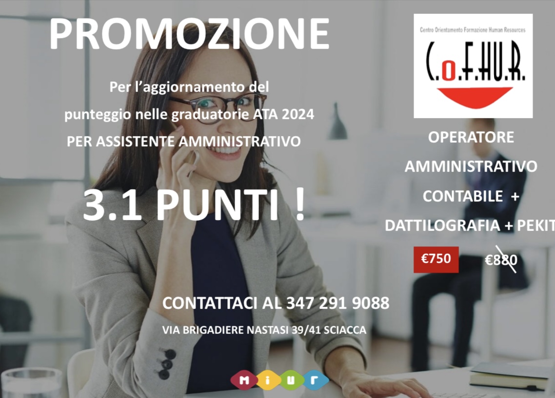 Promozione Assistente Amministrativo