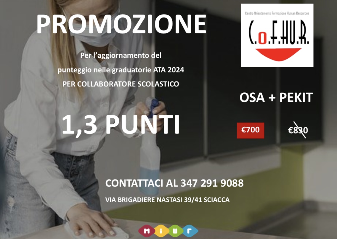 Promozione Collaboratore Scolastico